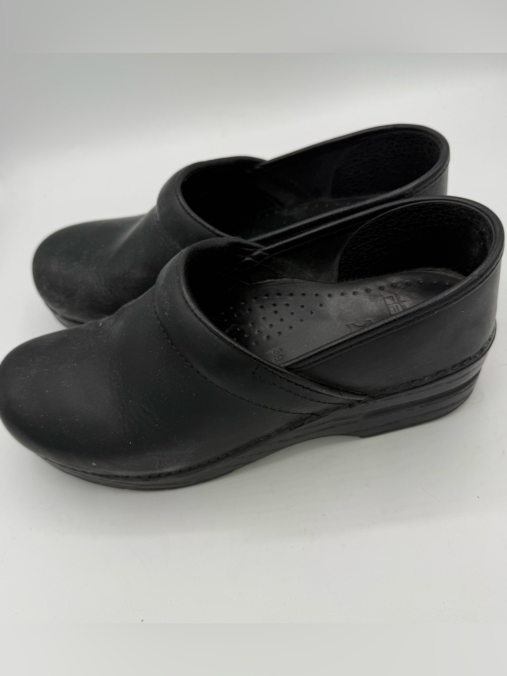 Dansko Black Leather Clogs